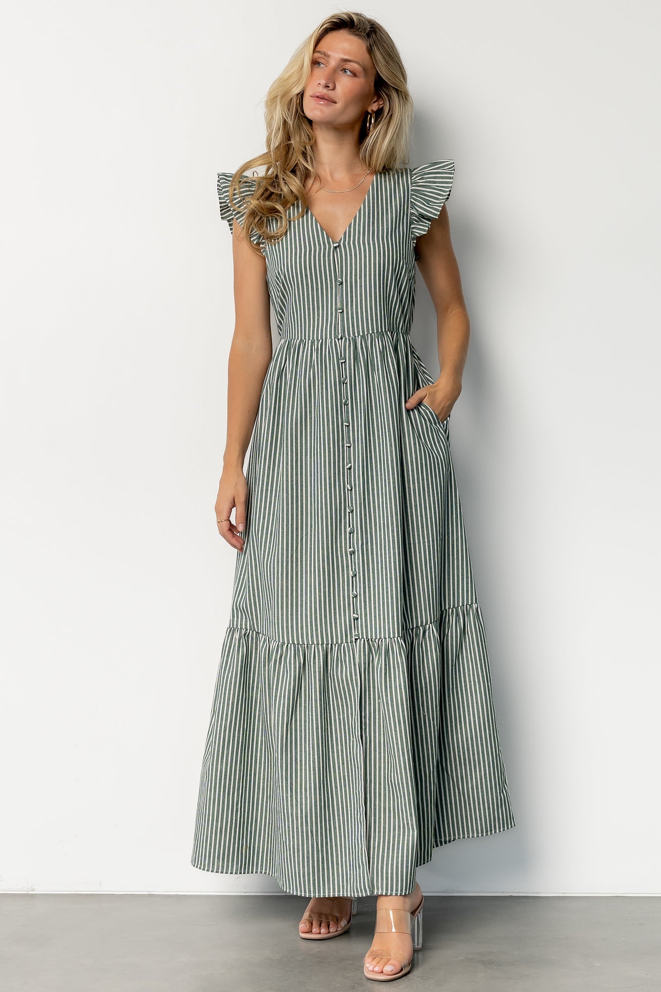 Hettie Button Maxi Dress